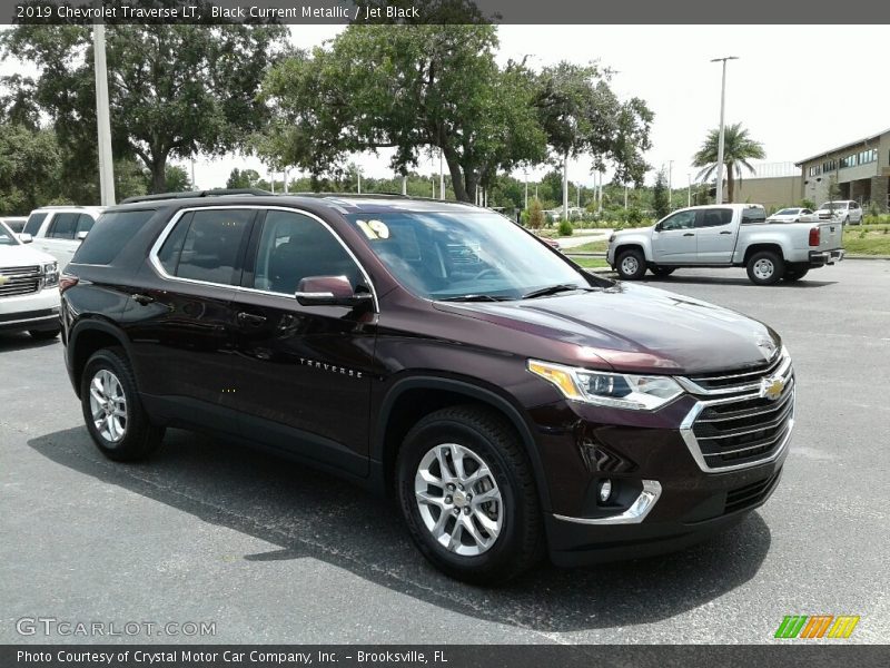 Black Current Metallic / Jet Black 2019 Chevrolet Traverse LT