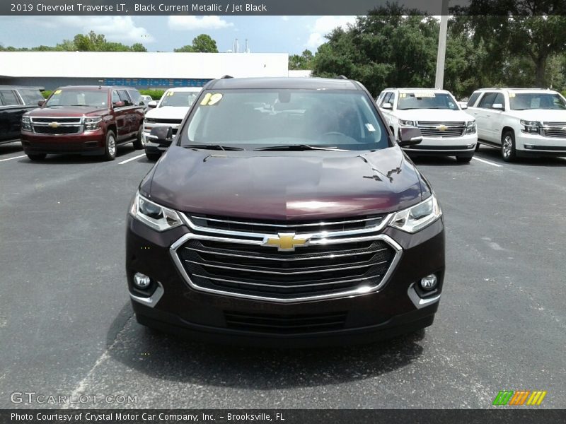 Black Current Metallic / Jet Black 2019 Chevrolet Traverse LT