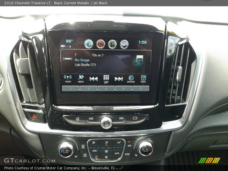 Black Current Metallic / Jet Black 2019 Chevrolet Traverse LT