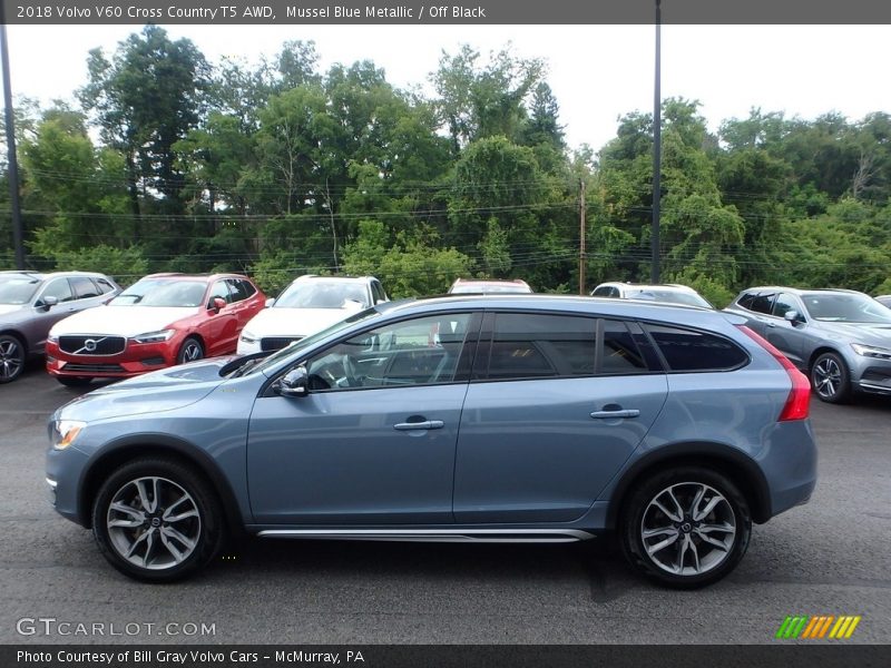 Mussel Blue Metallic / Off Black 2018 Volvo V60 Cross Country T5 AWD