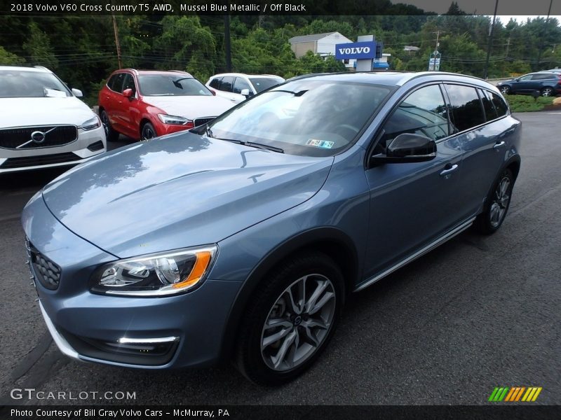 Mussel Blue Metallic / Off Black 2018 Volvo V60 Cross Country T5 AWD