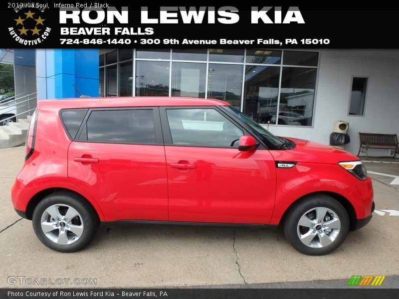 Inferno Red / Black 2019 Kia Soul