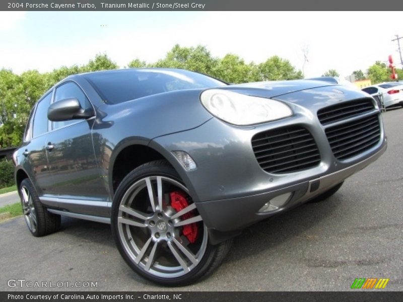 Titanium Metallic / Stone/Steel Grey 2004 Porsche Cayenne Turbo