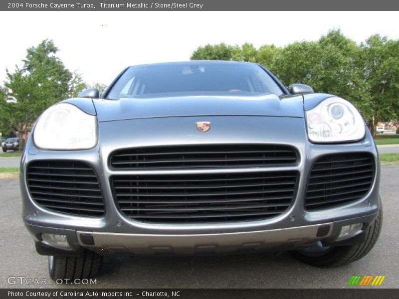 Titanium Metallic / Stone/Steel Grey 2004 Porsche Cayenne Turbo
