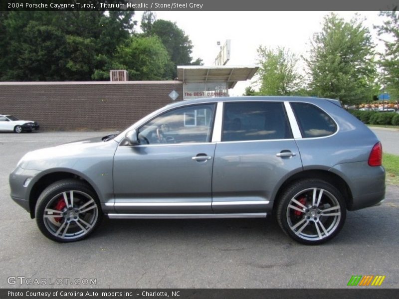 Titanium Metallic / Stone/Steel Grey 2004 Porsche Cayenne Turbo