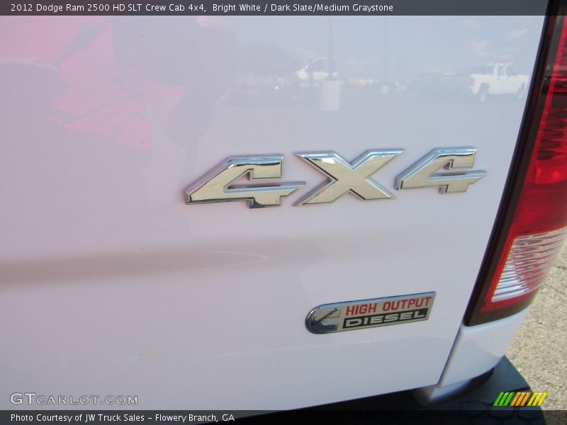 Bright White / Dark Slate/Medium Graystone 2012 Dodge Ram 2500 HD SLT Crew Cab 4x4