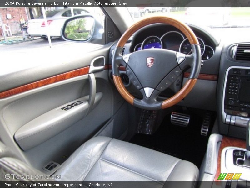 Titanium Metallic / Stone/Steel Grey 2004 Porsche Cayenne Turbo