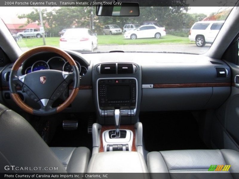 Titanium Metallic / Stone/Steel Grey 2004 Porsche Cayenne Turbo
