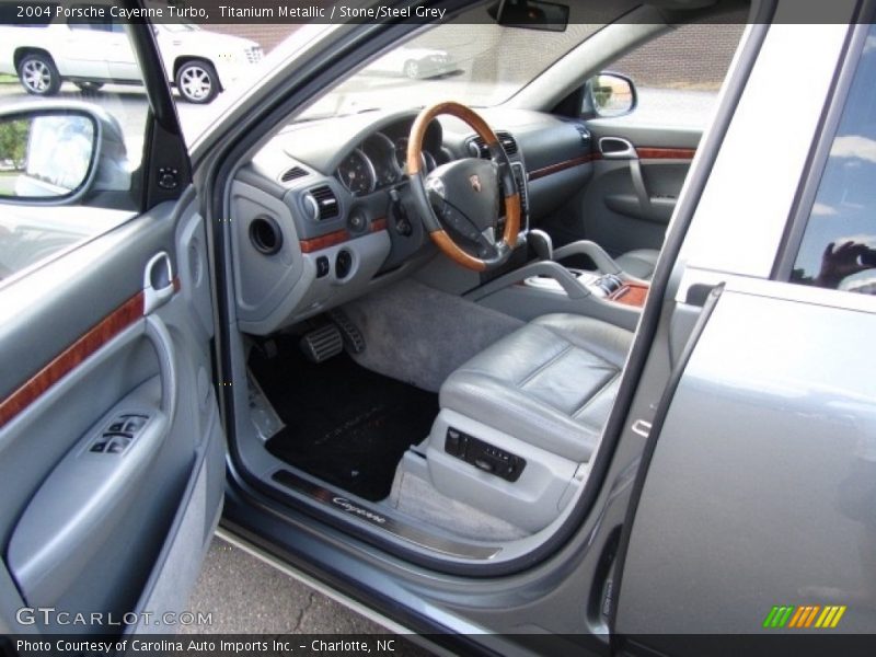 Titanium Metallic / Stone/Steel Grey 2004 Porsche Cayenne Turbo
