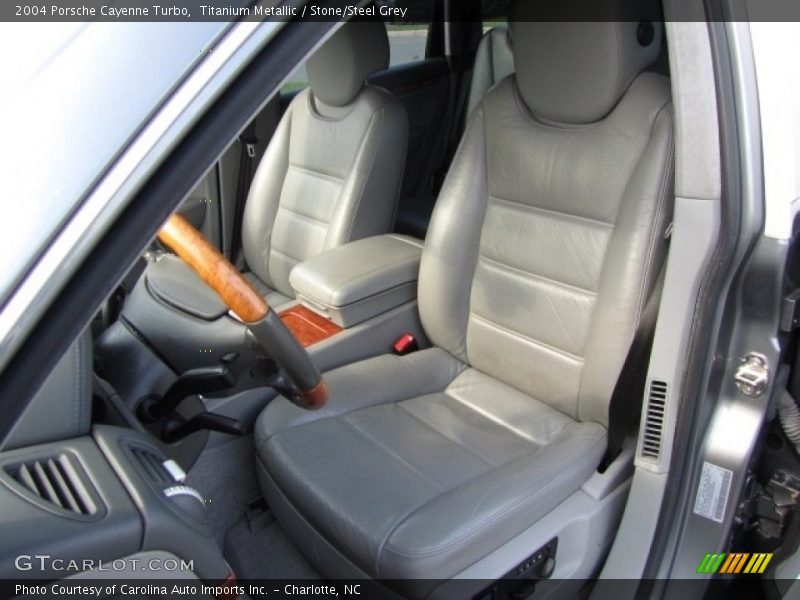 Titanium Metallic / Stone/Steel Grey 2004 Porsche Cayenne Turbo