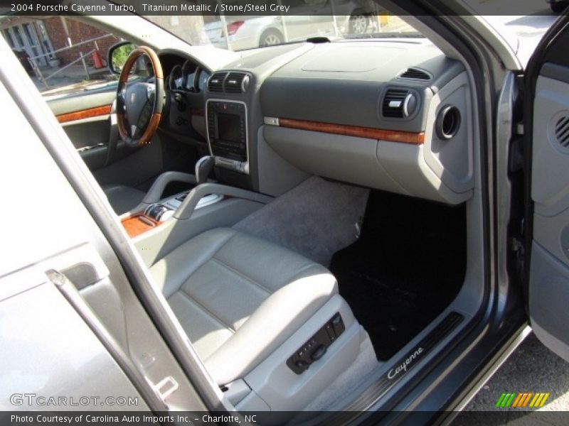 Titanium Metallic / Stone/Steel Grey 2004 Porsche Cayenne Turbo