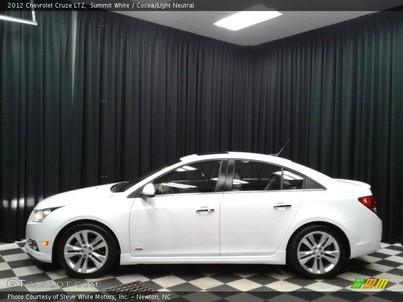 Summit White / Cocoa/Light Neutral 2012 Chevrolet Cruze LTZ
