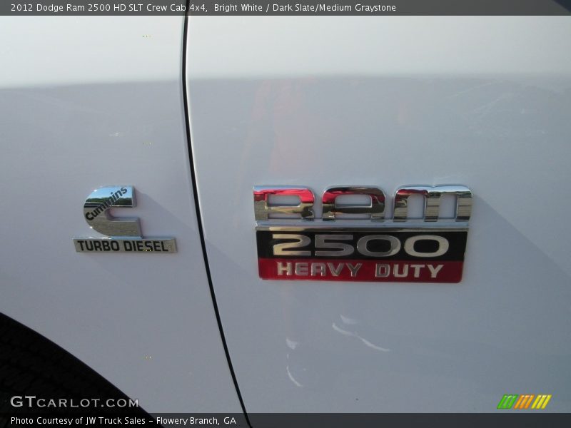 Bright White / Dark Slate/Medium Graystone 2012 Dodge Ram 2500 HD SLT Crew Cab 4x4