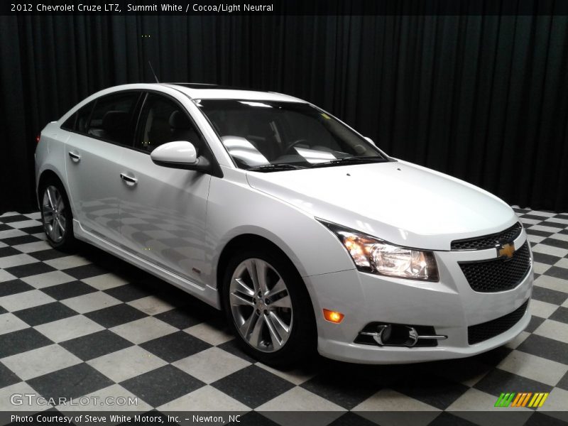 Summit White / Cocoa/Light Neutral 2012 Chevrolet Cruze LTZ