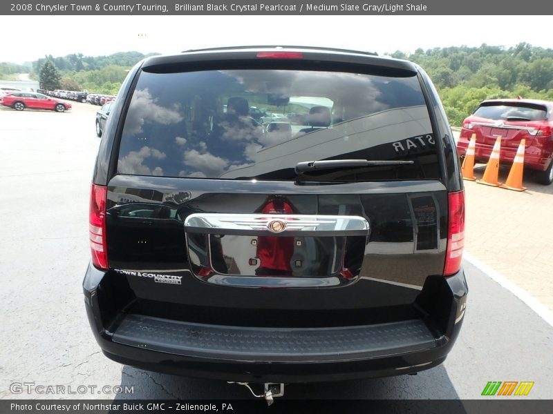 Brilliant Black Crystal Pearlcoat / Medium Slate Gray/Light Shale 2008 Chrysler Town & Country Touring