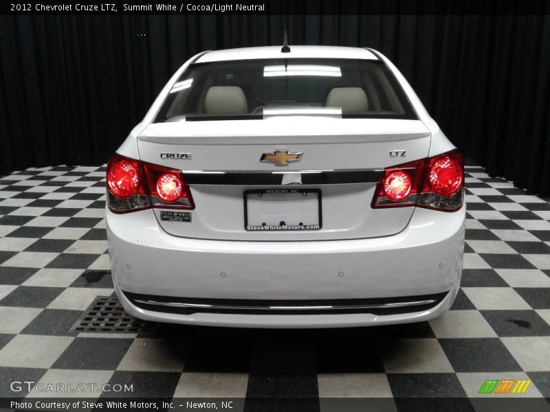 Summit White / Cocoa/Light Neutral 2012 Chevrolet Cruze LTZ