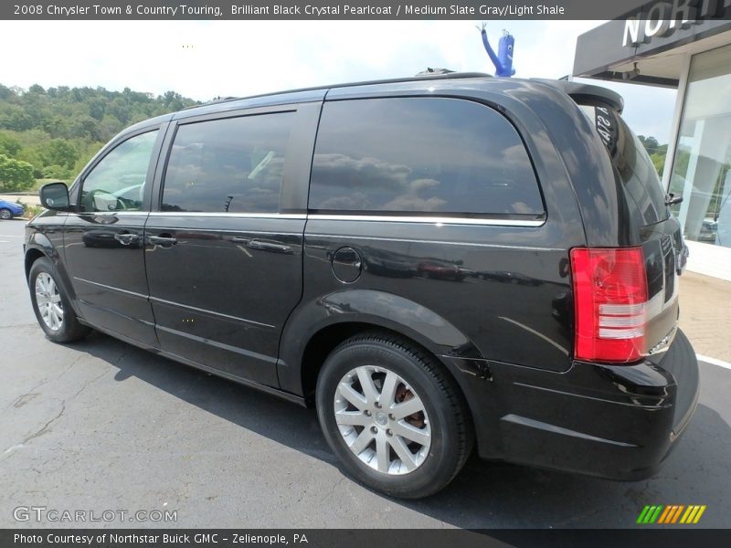 Brilliant Black Crystal Pearlcoat / Medium Slate Gray/Light Shale 2008 Chrysler Town & Country Touring