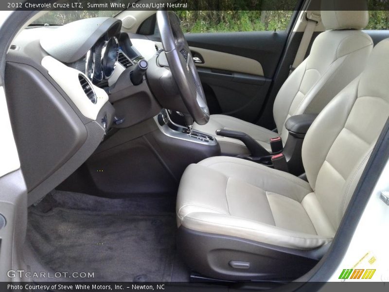 Summit White / Cocoa/Light Neutral 2012 Chevrolet Cruze LTZ