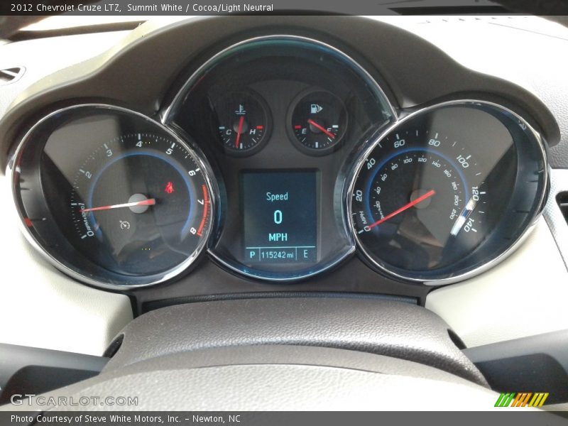 Summit White / Cocoa/Light Neutral 2012 Chevrolet Cruze LTZ