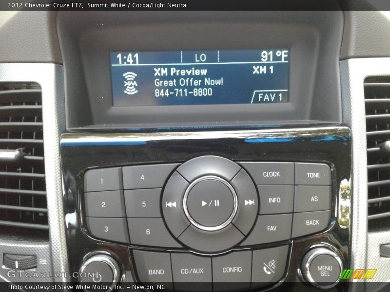 Summit White / Cocoa/Light Neutral 2012 Chevrolet Cruze LTZ