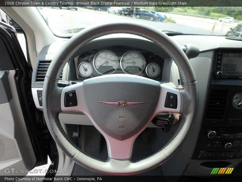 Brilliant Black Crystal Pearlcoat / Medium Slate Gray/Light Shale 2008 Chrysler Town & Country Touring
