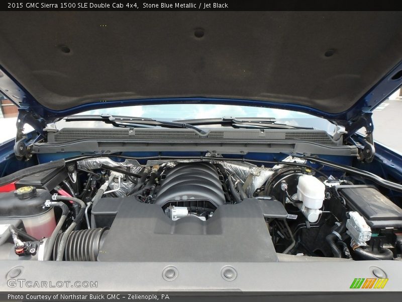 Stone Blue Metallic / Jet Black 2015 GMC Sierra 1500 SLE Double Cab 4x4