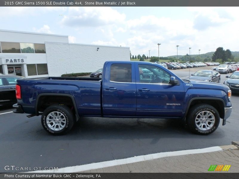 Stone Blue Metallic / Jet Black 2015 GMC Sierra 1500 SLE Double Cab 4x4