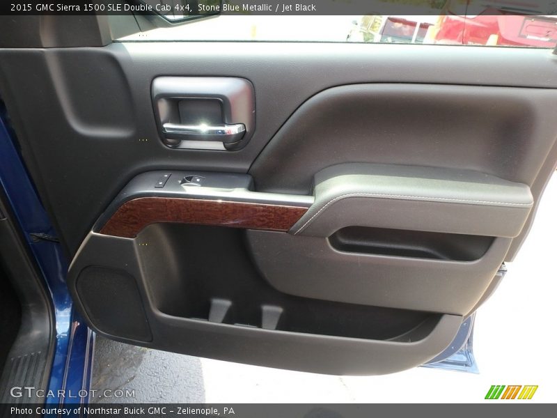 Stone Blue Metallic / Jet Black 2015 GMC Sierra 1500 SLE Double Cab 4x4