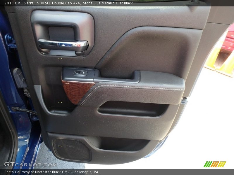 Stone Blue Metallic / Jet Black 2015 GMC Sierra 1500 SLE Double Cab 4x4