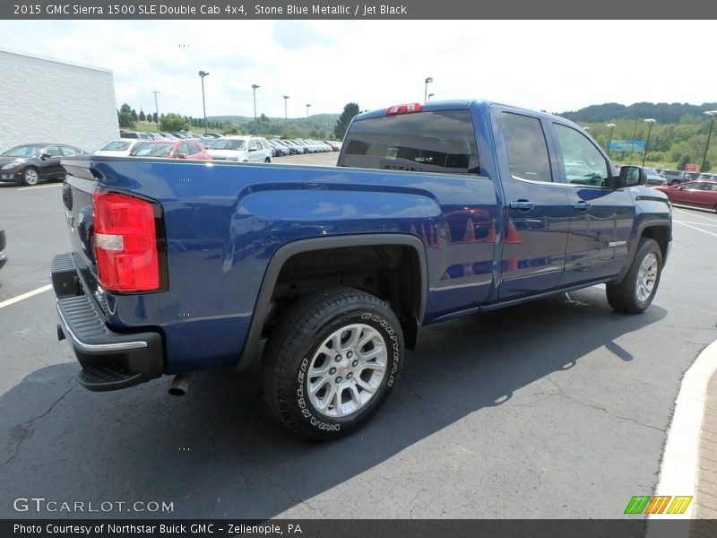 Stone Blue Metallic / Jet Black 2015 GMC Sierra 1500 SLE Double Cab 4x4