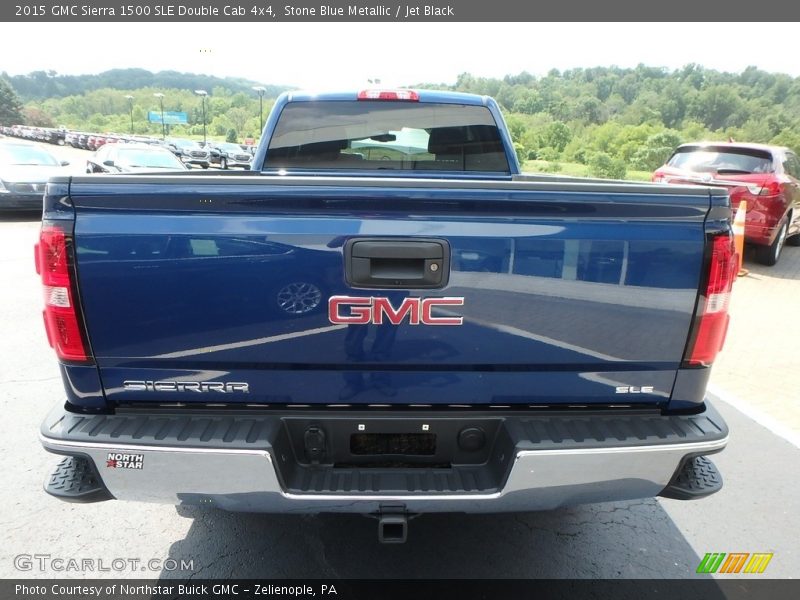 Stone Blue Metallic / Jet Black 2015 GMC Sierra 1500 SLE Double Cab 4x4