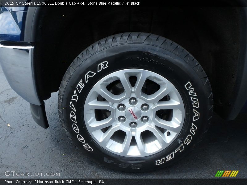Stone Blue Metallic / Jet Black 2015 GMC Sierra 1500 SLE Double Cab 4x4