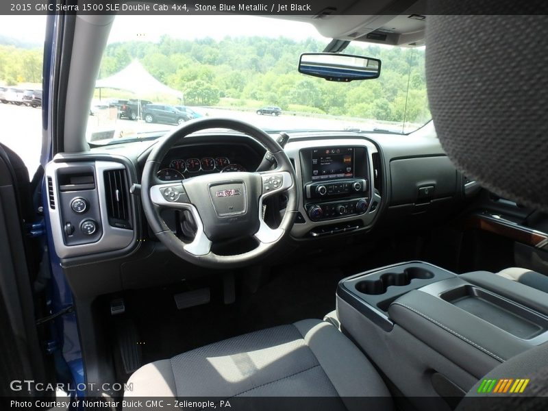 Stone Blue Metallic / Jet Black 2015 GMC Sierra 1500 SLE Double Cab 4x4