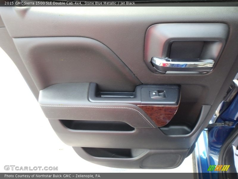 Stone Blue Metallic / Jet Black 2015 GMC Sierra 1500 SLE Double Cab 4x4