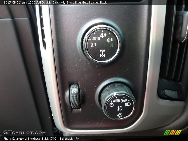 Stone Blue Metallic / Jet Black 2015 GMC Sierra 1500 SLE Double Cab 4x4