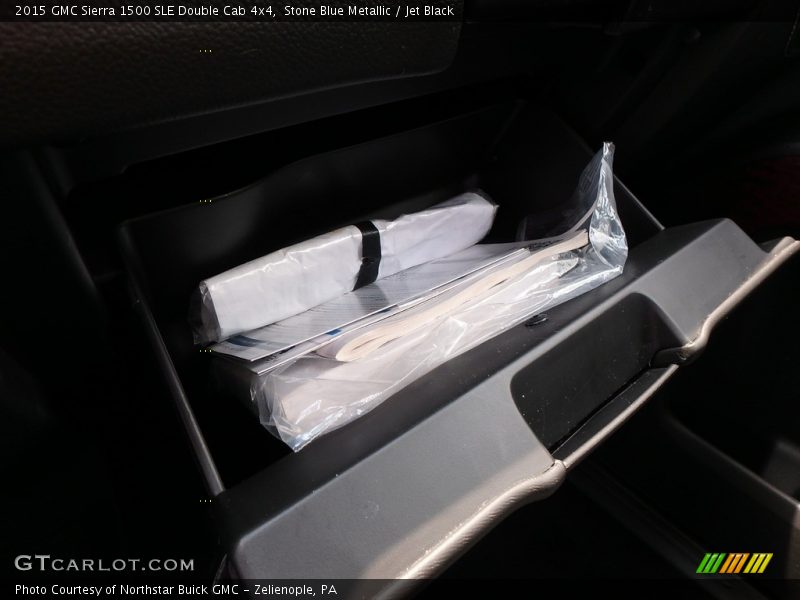 Stone Blue Metallic / Jet Black 2015 GMC Sierra 1500 SLE Double Cab 4x4