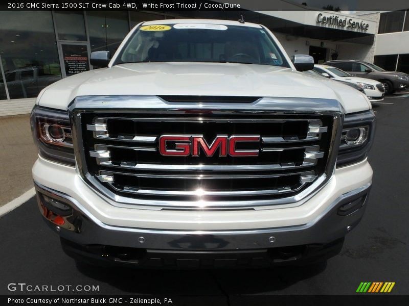 White Frost Tricoat / Cocoa/Dune 2016 GMC Sierra 1500 SLT Crew Cab 4WD