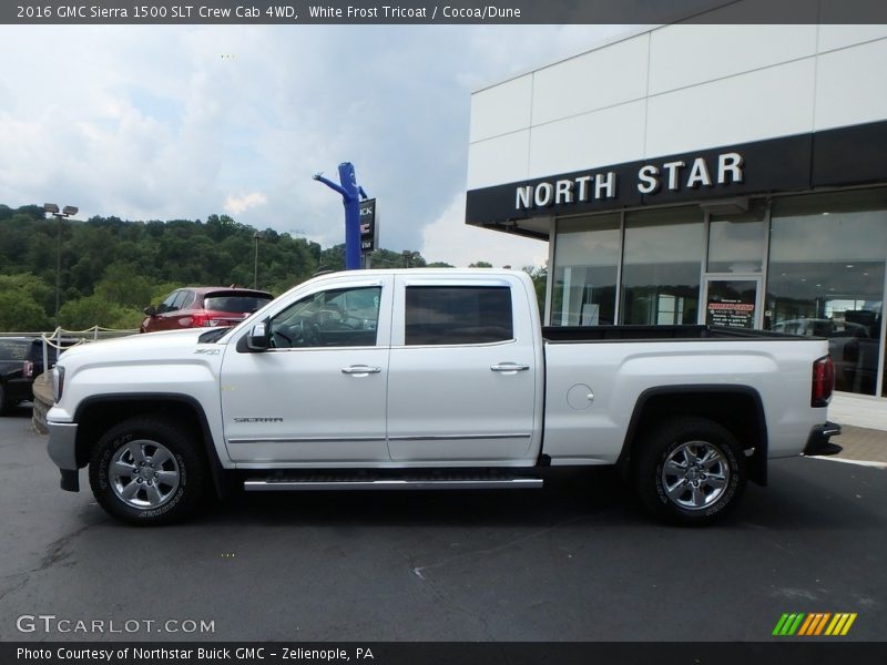 White Frost Tricoat / Cocoa/Dune 2016 GMC Sierra 1500 SLT Crew Cab 4WD