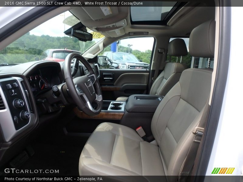White Frost Tricoat / Cocoa/Dune 2016 GMC Sierra 1500 SLT Crew Cab 4WD