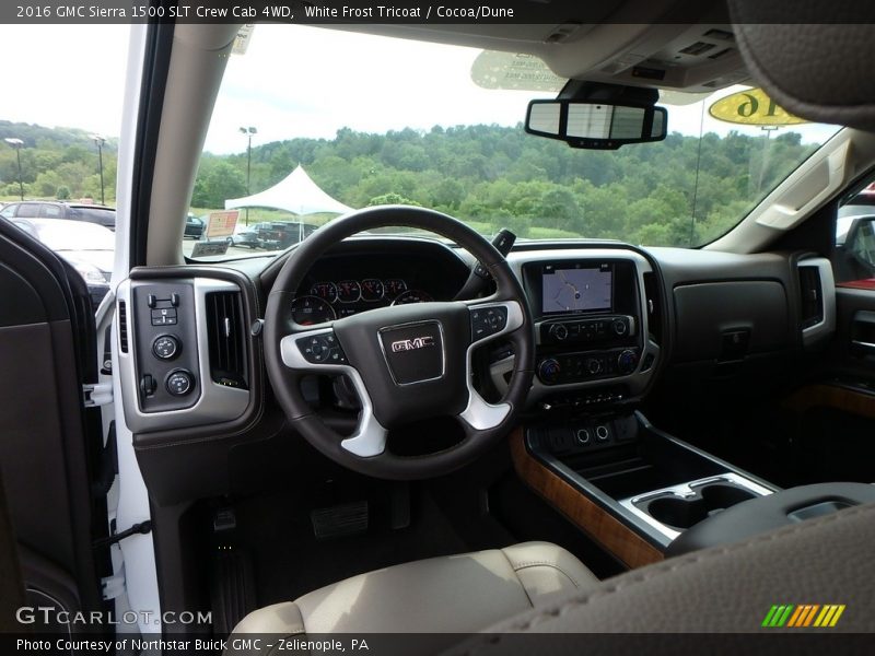 White Frost Tricoat / Cocoa/Dune 2016 GMC Sierra 1500 SLT Crew Cab 4WD