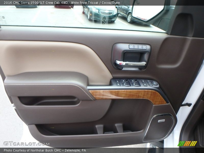 White Frost Tricoat / Cocoa/Dune 2016 GMC Sierra 1500 SLT Crew Cab 4WD