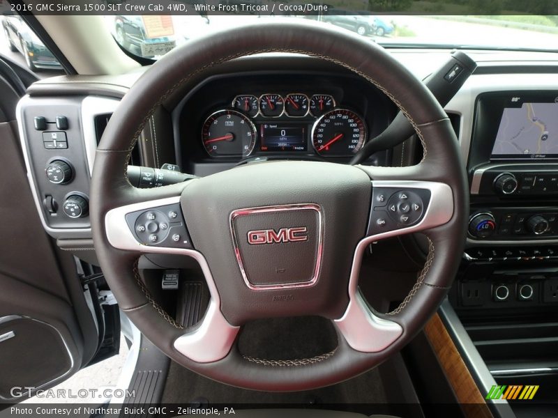 White Frost Tricoat / Cocoa/Dune 2016 GMC Sierra 1500 SLT Crew Cab 4WD