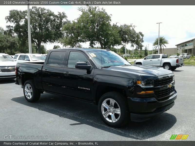 Black / Dark Ash/Jet Black 2018 Chevrolet Silverado 1500 Custom Crew Cab 4x4