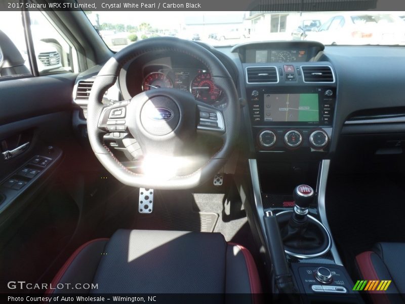Crystal White Pearl / Carbon Black 2017 Subaru WRX STI Limited