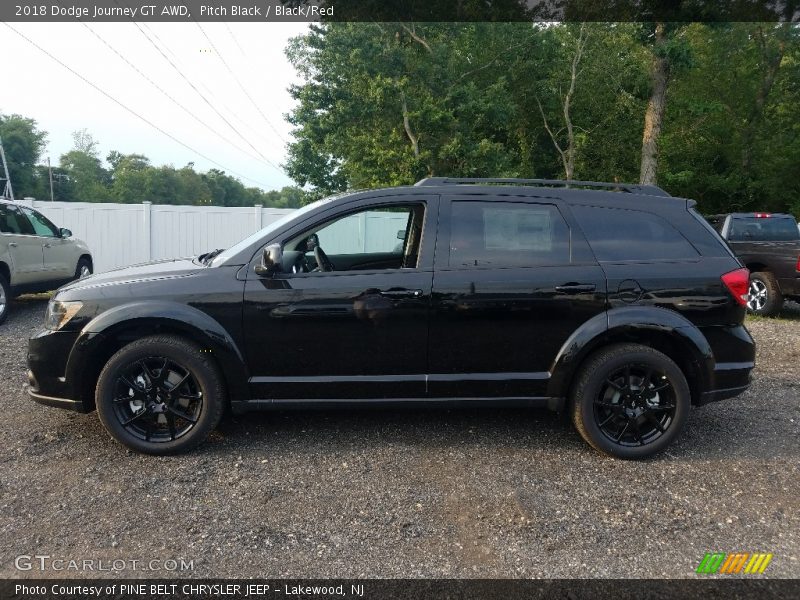 Pitch Black / Black/Red 2018 Dodge Journey GT AWD