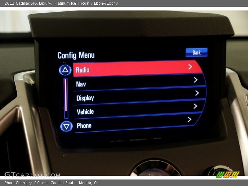 Platinum Ice Tricoat / Ebony/Ebony 2012 Cadillac SRX Luxury