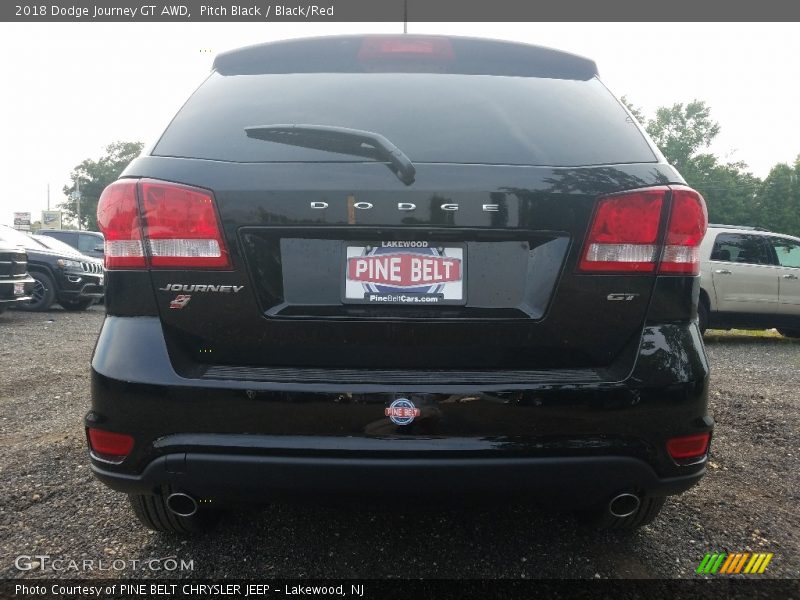 Pitch Black / Black/Red 2018 Dodge Journey GT AWD