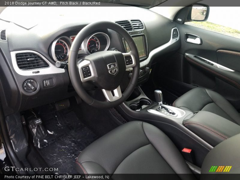 Pitch Black / Black/Red 2018 Dodge Journey GT AWD