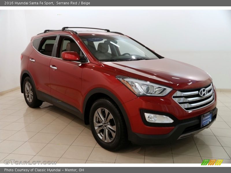Serrano Red / Beige 2016 Hyundai Santa Fe Sport