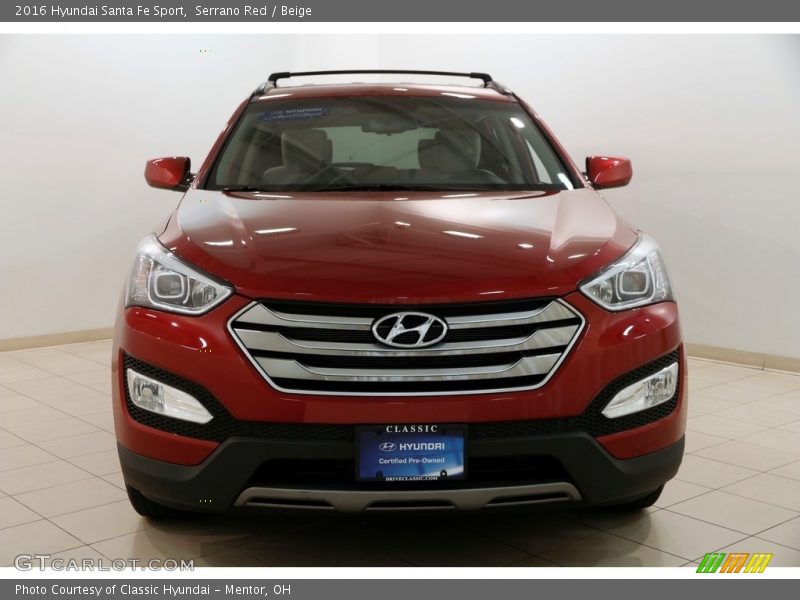 Serrano Red / Beige 2016 Hyundai Santa Fe Sport